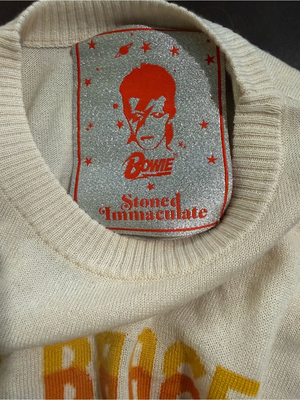 Stoned Immaculate X David Bowie Let’s Dance Sweater - Picture 5 of 6